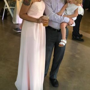 Pink blush bridesmaid dress